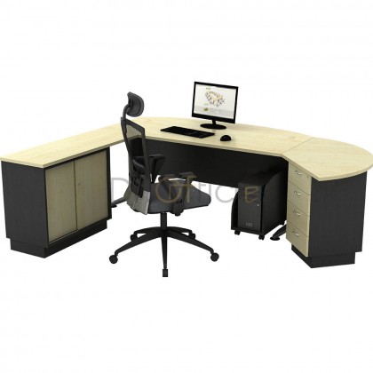 M-TMB180ATS EXECUTIVE  TABLE C/W DRAWER & CABINET