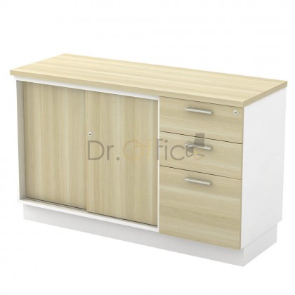 M-B-YSP7123 SLIDING DOOR + FIXED PEDESTAL 3 DRAWER 