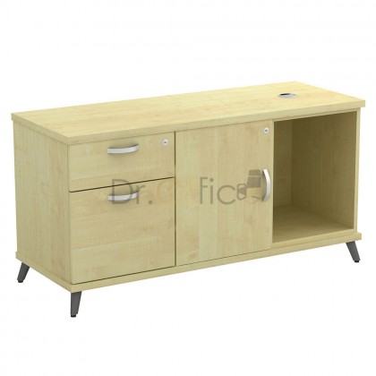 M-Q-YLP1226 OPEN SHELF + SWINGING DOOR(L) + FIXED PEDESTAL 1 DRAWER 1 FILLING