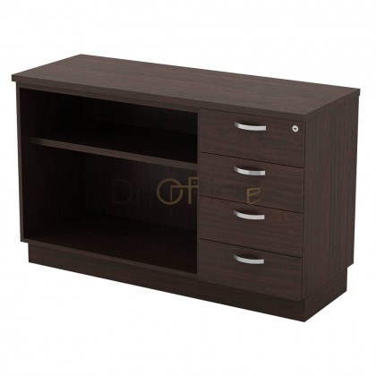 M-Q-YOP7124 OPEN SHELF+FIXED PESESTAL 4DRAWER
