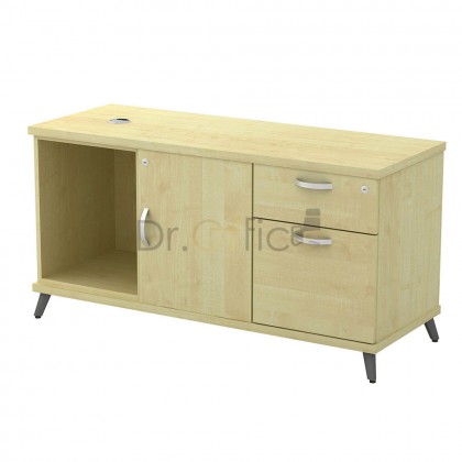 M-Q-YRP1226 OPEN SHELF + SWINGING DOOR(R) + FIXED PEDESTAL 1 DRAWER 1 FILLING