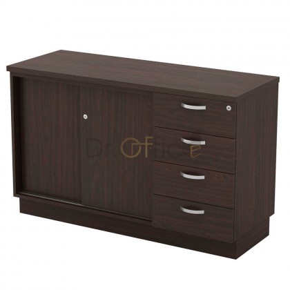 M-Q-YSP7124 SLIDING DOOR + FIXED PESESTAL 4DRAWER