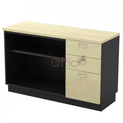 M-T-YOP7123 OPEN SHELF+FIXED PESESTAL 2DRAWER 1FILLING