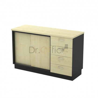 M-T-YSP7124 SLIDING DOOR + FIXED PESESTAL 4DRAWER