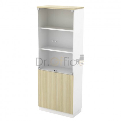 M-B-YGD21(E) SWINGING GLASS DOOR HIGH CABINET- CHAMFERED EDGE