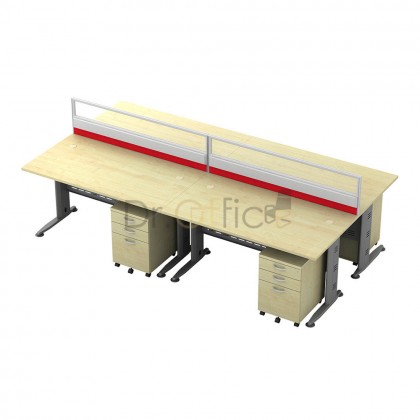 M-30-QR-4 OFFICE PARTITON WORSTATION(4 SEATER)