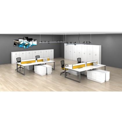 M-30-SQR-4 OFFICE PARTITON WORSTATION(4 SEATER)