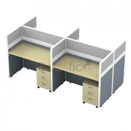 M-45-R-4 OFFICE PARTITON WORSTATION(4 SEATER)