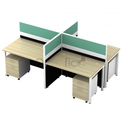 M-45-SLR-4 OFFICE PARTITON WORSTATION(4 SEATER)