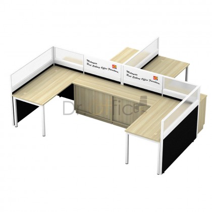 M-45-SR-4 OFFICE PARTITON WORSTATION(4 SEATER)