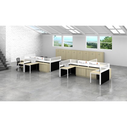 M-45-SR-4 OFFICE PARTITON WORSTATION(4 SEATER)