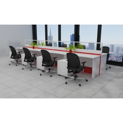 M-45-EXR-8 OFFICE PARTITON WORSTATION(8 SEATER)