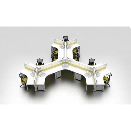 M-60-SY-3 OFFICE PARTITON WORSTATION(3 SEATER)