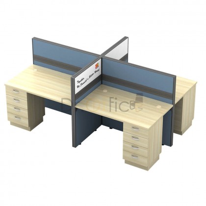 M-60-DR-4 OFFICE PARTITON WORSTATION(4 SEATER)