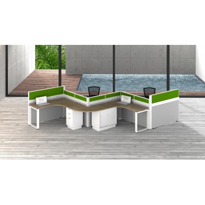 M-60-SQL-4 OFFICE PARTITON WORSTATION(4 SEATER)