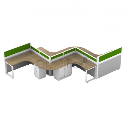 M-60-SQL-4 OFFICE PARTITON WORSTATION(4 SEATER)