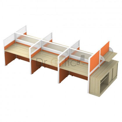 M-60-R-6 OFFICE PARTITON WORSTATION(6 SEATER)