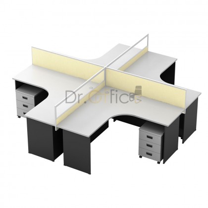 M-18-GL-4 OFFICE PARTITON WORSTATION(4 SEATER)