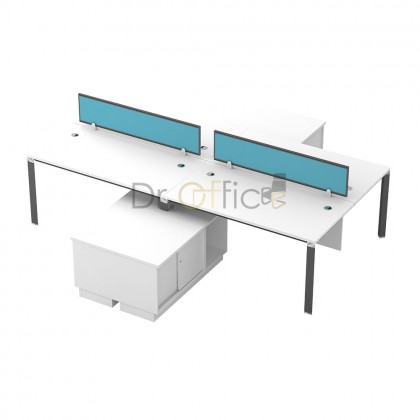 M-18-PYR-4 OFFICE PARTITON WORSTATION(4 SEATER)