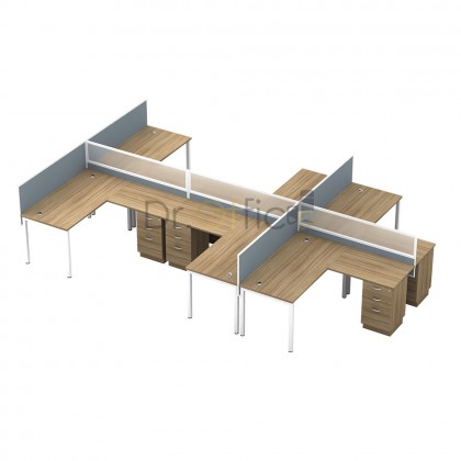 M-18-SL-6 OFFSLICE PARTITON WORSTATION(6 SEATER)
