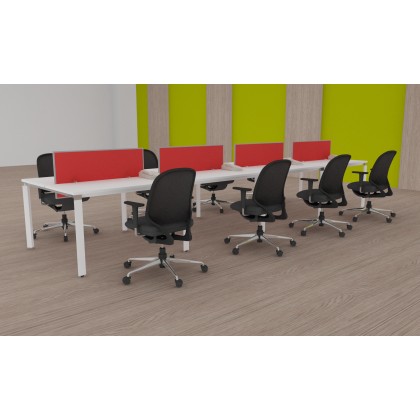 M-18-PYR-8 OFFSLICE PARTITON WORSTATION(8 SEATER)
