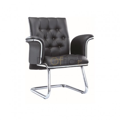 V-E1084S  LEATHER VISITOR CHAIR