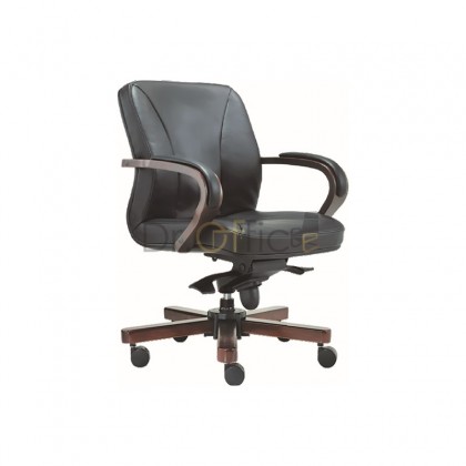 V-E2163H  LEATHER LOW BACK CHAIR