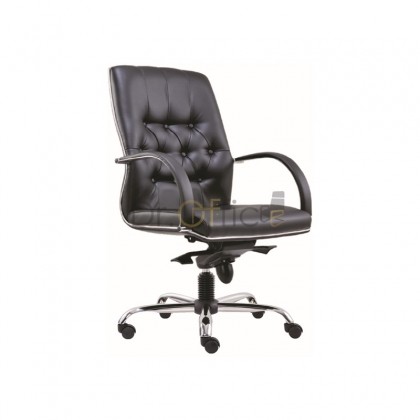 V-E2082H  LEATHER MEDIUM BACK CHAIR
