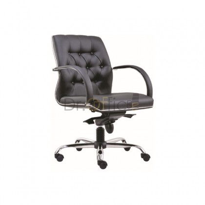V-E2083H  LEATHER LOW BACK CHAIR