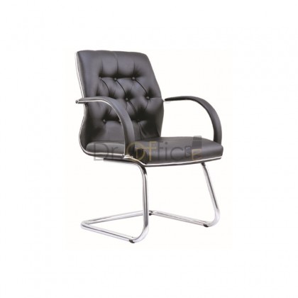 V-E2084S  LEATHER VISITOR CHAIR