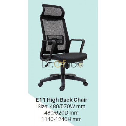 V-E11 Netting Office Chair | Computer Chair | Medium Back Chair | Low Back Chair | Office Furniture | Kerusi Pejabat