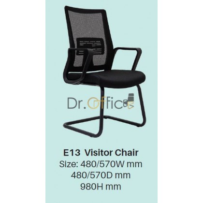 V-E13 Netting Office Chair | Computer Chair | Medium Back Chair | Low Back Chair | Office Furniture | Kerusi Pejabat