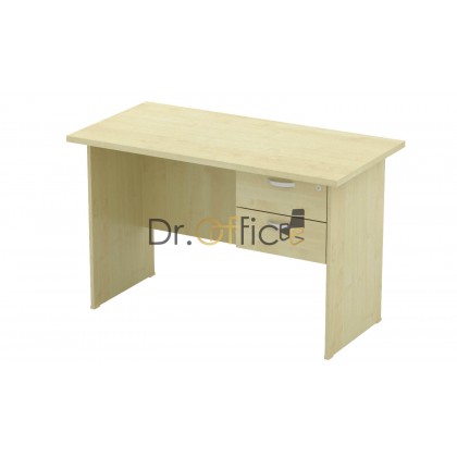 M-EXT126-Q-YRD2 WOODEN RECTANGULAR TABLE WITH FIXED DRAWER