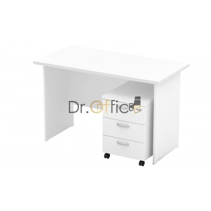 M-EXT126-Q-YM3 WOODEN RECTANGULAR  TABLE WITH MOBILE DRAWER