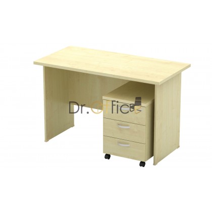M-EXT126-Q-YM3 WOODEN RECTANGULAR  TABLE WITH MOBILE DRAWER