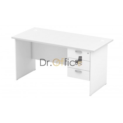 M-EXT157-Q-YH3 WOODEN RECTANGULAR  TABLE WITH FIXED DRAWER
