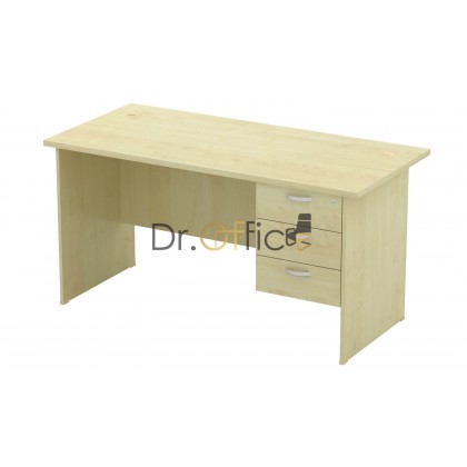 M-EXT157-Q-YH3 WOODEN RECTANGULAR  TABLE WITH FIXED DRAWER