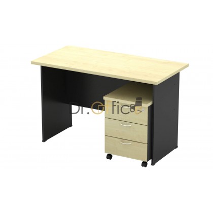 M-GT126-GM3 WOODEN RECTANGULAR  TABLE WITH MOBILE DRAWER
