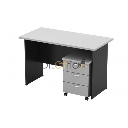M-GT126-GM3 WOODEN RECTANGULAR  TABLE WITH MOBILE DRAWER