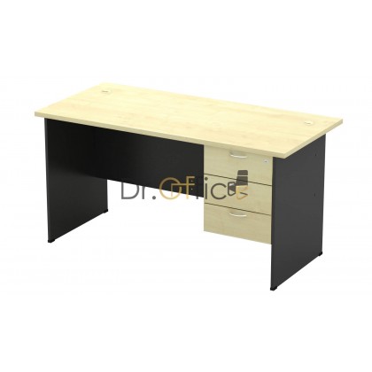 M-GT127-GH3 WOODEN RECTANGULAR  TABLE WITH FIXED DRAWER