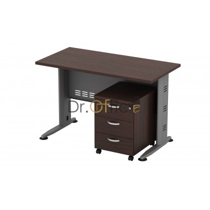 M-QT126-Q-YM3 WOODEN RECTANGULAR  TABLE WITH MOBILE DRAWER 