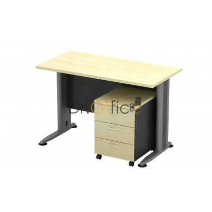 M-TT126-T-YM3 STANDARD RECTANGULAR TABLE WITH MOBILE DRAWER 